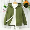 thumbnail image 2 of Coerni Boys Girls Zip Up Hoodie Sweatshirt Kids Hooded Jacket Cotton Athletic Hoodie Classic Solid Sweatshirt with Pockets, 2 of 9