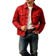 thumbnail image 6 of Workwear Jacket for Men Solid Color Long Sleeved Lapel Button Multi Pockets Jacket for Casual & Work Wear S-3XL, 6 of 6