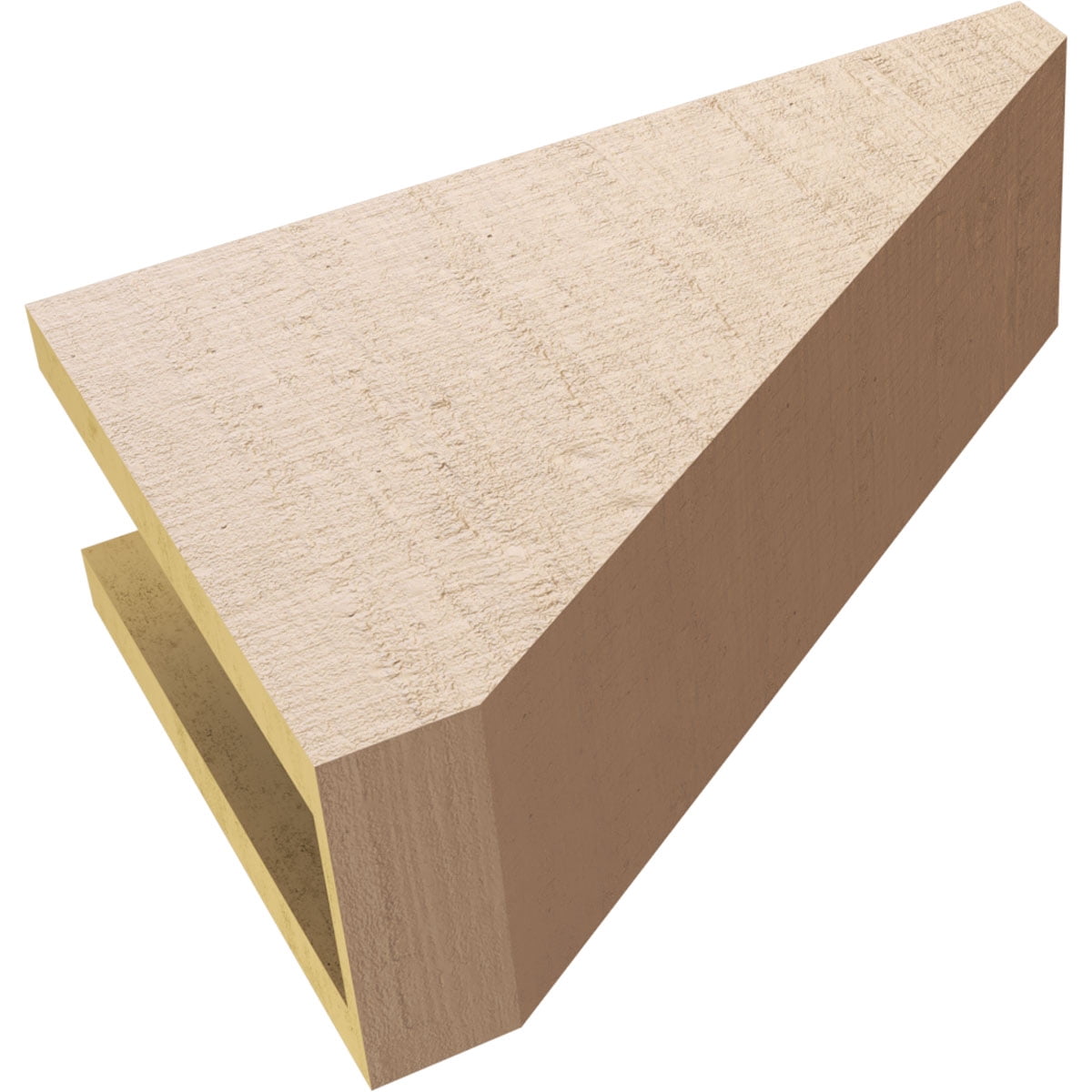 5"W x 15"D x 10"H Classic Concord Rough Cedar Woodgrain TimberThane Corbel, Primed Tan