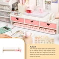 thumbnail image 3 of stanreset Support d'Ordinateur Style Ins avec Tiroir de Rangement Support de Table Accessoire de Bureau pour Bureau Dortoir, 3 of 6