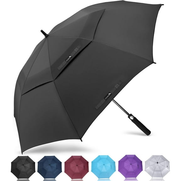 CUKIXA Large Golf Umbrella for Rain Heavy Duty,Big Golf umbrellas Windproof,51/54/62/68 Inch Extra Large Oversized Umbrella