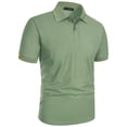 thumbnail image 4 of Jalioing Men's Golf Shirt Collared Short Sleeve Button Shirts Solid Color Classic Work Tops Summer Clothes, 4 of 7