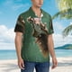 thumbnail image 3 of Fotbe Squirrel Camisa Hawaiana para Hombre Unisex – Camisa Casual de Verano con Botones de Manga Corta de Algodón y Lino,Small, 3 of 7