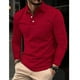 thumbnail image 5 of pstuiky Camisas casuales de manga larga para hombre, Camisa blusa de manga larga con cuello alto y botones estilo casual a la moda para hombre tops de invierno para hombre xxl, 5 of 5