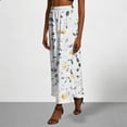 thumbnail image 5 of Levmjia Womens Midi Skirt Printed High Waist Elastic Waist Slim Fit Casual Skirt Soft Breathable Stylish For Daily Dating Party Vacation Spring Summer Wear, 5 of 7