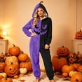thumbnail image 2 of RFQWOVSR Adult Hooded Onesie Pajama with Print for Family Matching, 2 of 5