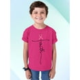 thumbnail image 2 of Breast Cancer Support Faith Cross Youth T-shirt, XS, Cyber Pink, 2 of 5