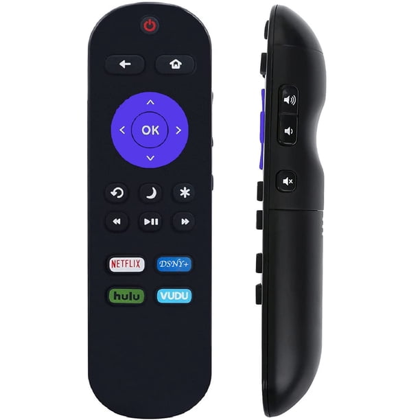 Mando a distancia universal para ONN Roku TV Remote, compatible con todos los televisores ONN Roku 4K UHD LCD Smart HDTV con teclas de aplicación Netflix Disney Hulu Vudu