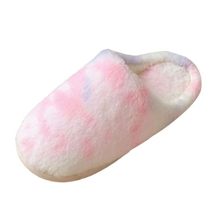 

PLLFRLRT Womens Slippers Wide Width Memory Foam Warm Cotton Slippers Slip on House Slippers Soft Comfortable Bedroom Winter Slippers(Purple 6)
