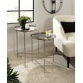 thumbnail image 6 of Kate and Laurel Ulani Modern Nesting Metal Side Tables, Set of 2, Silver, Sophisticated End Tables, 6 of 8