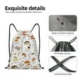 thumbnail image 6 of Bingfone Mushrooms And Butterflies Drawstrings Backpacks Bags For Men Women Gym Drawstrings Bag, 6 of 9
