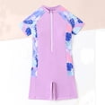 thumbnail image 3 of Cethrio Girls' Rash Guard Swimsuits, Summer Quick-drying 2 Piece Swim Shirts and Swim Bottoms Purple Size 8, 3 of 8