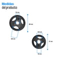 thumbnail image 3 of Set de Discos 3 agarres Tayga 5 y 11 Lb color negro, 4 piezas., 3 of 5