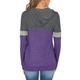 thumbnail image 3 of XuJwPNcy Women's Long Sleeves Color Block Hoodie Tops Cute Casual Drawstring Loose Lightweight Tunic Pullover with Pocket, 3 of 4