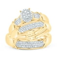 thumbnail image 3 of 10Kt Yellow Gold 3/8Ctw Natural Diamond Nk Oval Trio Set, Womens Size: 8 / Mens Size: 10, 3 of 3