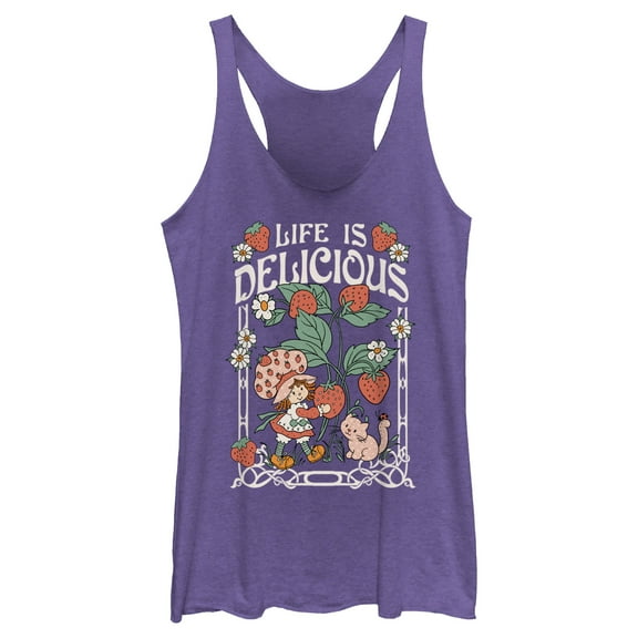 Women's Strawberry Shortcake Life is Berry Delicious Racerback Tank Top