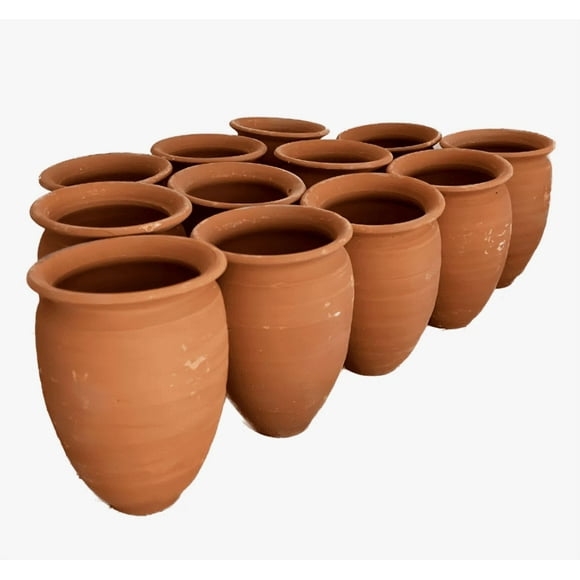Xtellar 12 Vasos Cantaritos De Barro Jarrito Tequilero 400ml