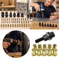 thumbnail image 2 of Rivet Nut Adapter Tool Set Brass Rivet Nuts Kit Threaded Insert Rivnut Tool With M3 M4 M5 M6 M8 Mandrels For Automotive Sheet Metal Construction Hardware Repair, 2 of 6