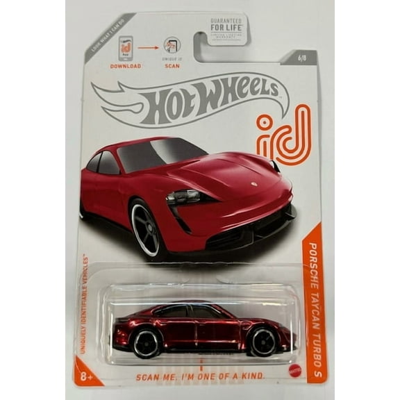 Hot Wheels Porsche Taycan Turbo S, 2021 id car [Red] 6/8