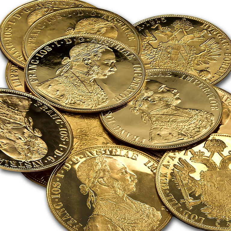 1915 Austria Gold 4 Ducat AU-BU, Emperor Franz Joseph I