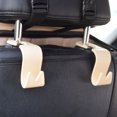 thumbnail image 2 of Car Storage Hooks Hooks For Back Seat Handbag Holder (Set of 4 beige), 2 of 3