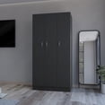 thumbnail image 2 of DeeHome Wardrobe Erie, Bedroom, Black, 2 of 7