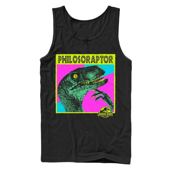 Men's Jurassic Park Philosoraptor  Tank Top Black Medium