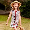 thumbnail image 2 of Oiyii Little Girls' Leopard Print Vest Sleeveless V Neck Jacket Colorful Animal Pattern Children Waistcoat,White, 2 of 5