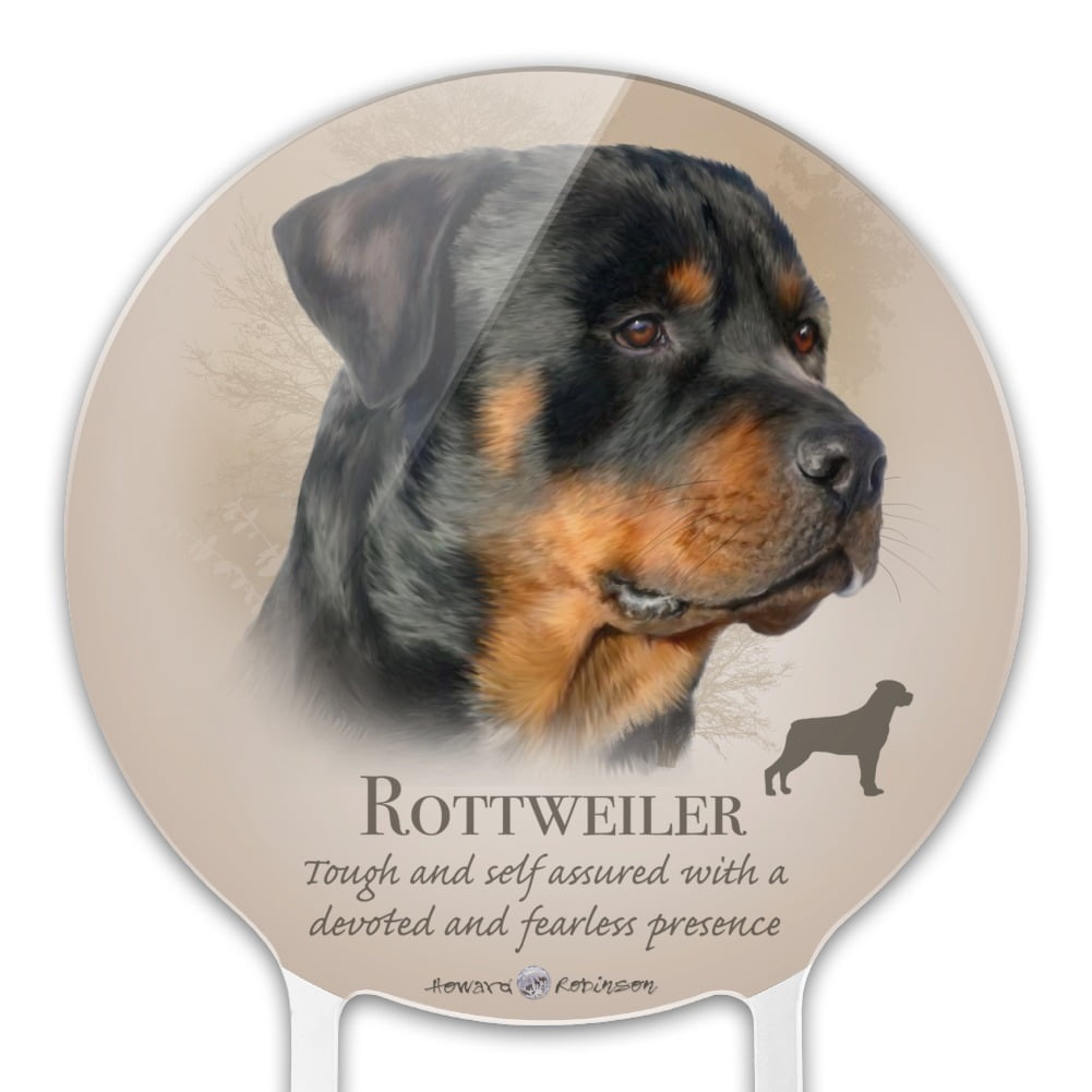 Custom Metal Rottweiler Mailbox Topper Sign - Powder Coated Steel, Made In USA