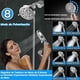 thumbnail image 5 of Doble Regaderas para Baño Alta Presion 5" Cabezal de Ducha de 8+2 Modos Regadera de Telefono para Baño Ducha de LLuvia Regadera de Mano con Manguera de 1,5 Metros Regadera Fijas de 8 Modo, 5 of 8