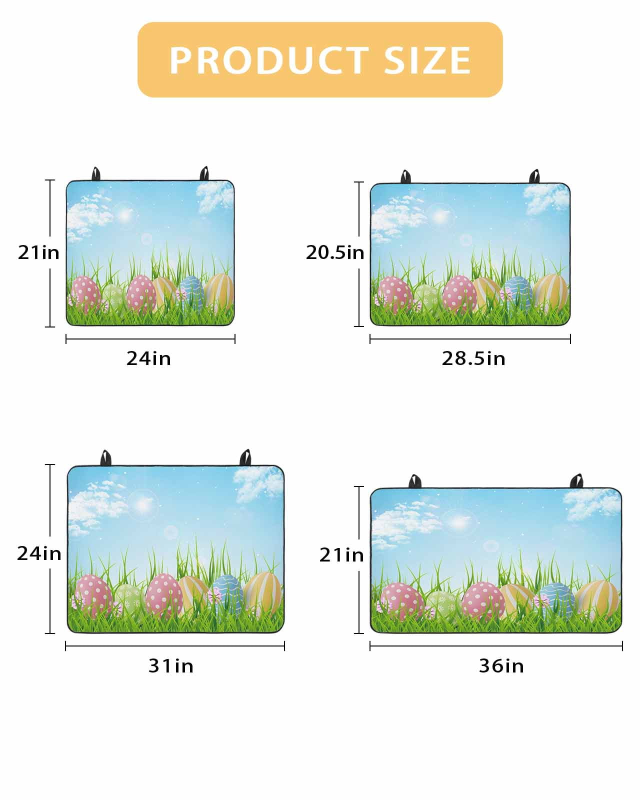 Large Induction Cooktop Protector Mat Easter Stove Top Covers for Electric Stove, Spring Country Colorful Eggs Grass Green Sky Blue Decorative Stove Burner Cover Mats, Glass Top Stove Cover