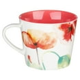 thumbnail image 2 of Heartfelt Inspirational Coffee/Tea Mug for Women, Life is Beautiful, Unique Coral Poppies Watercolor Flower Design, 10oz, 2 of 4