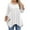 White, variant on WTOBBY Plus Size Women's Solid Color Round Neck 3/4 Sleeve Tunic Top Basic Loose Fit Tee for Full Figure Comfort Everyday Fall Fashion,Army Green L