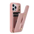 thumbnail image 3 of for iPhone 14 Pro Case with Card Holder Crossbody Lanyard Strap Leather Wallet Case with Magnetic Clasp Kickstand Heavy Duty Protective Back Flip Phone Cover for Women,Rosegold, 3 of 9