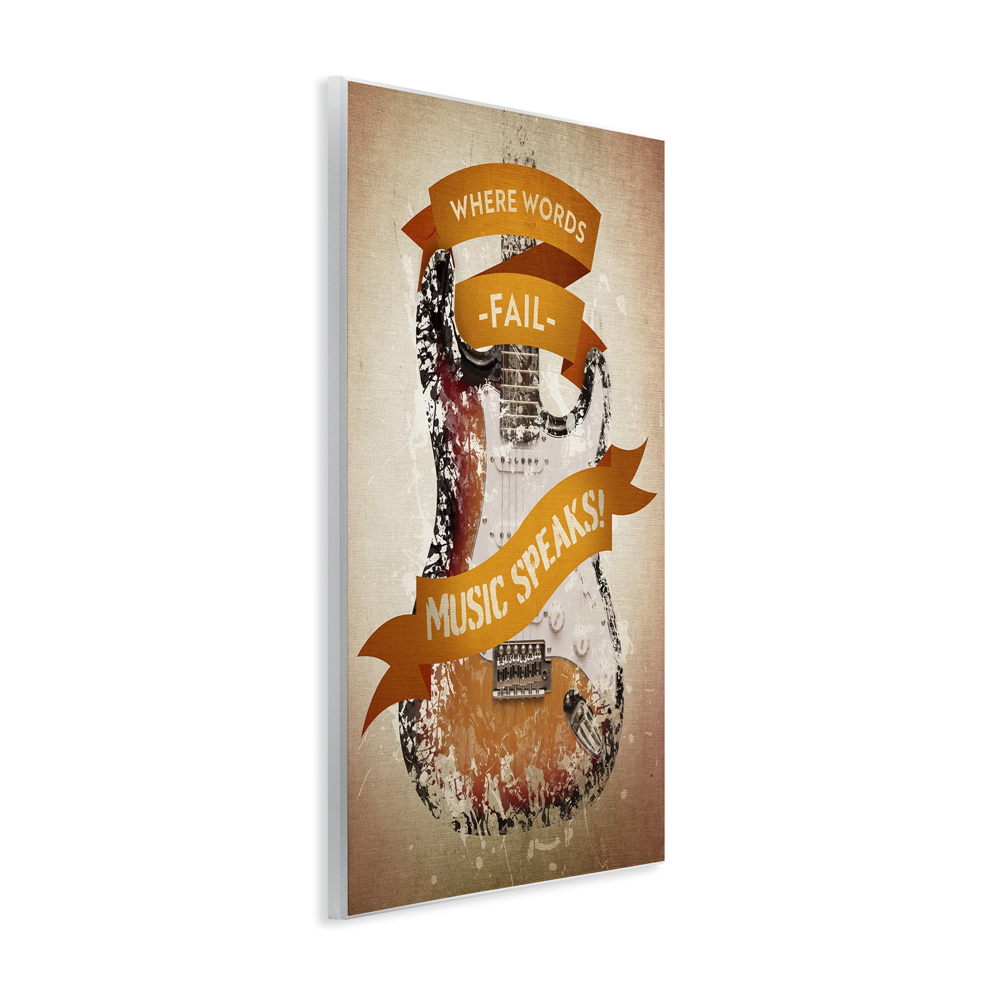 Stupell Industries Inspirational Music Speaks Text & Numbers Painting Unframed Art Print Wall Art, 10 x 15