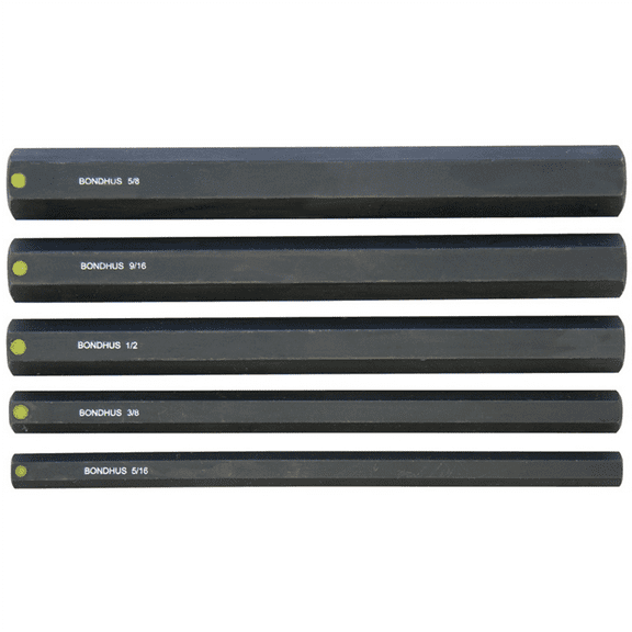 Bondhus Corp. 5 piece ProHold(R) Socket Hex Bit Set