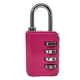 thumbnail image 1 of Candado de combinación de 4 dígitos de alta seguridad, resistente al agua, con colores brillantes, ideal para guardarropa, cámara, bolsos y viajes. Rosa rojo., 1 of 14