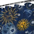 thumbnail image 3 of Blue Sun Moon Star Pattern Shower Curtain 84"x72" ,Bathroom Decorative Shower Curtains Set with 12 Hooks,Modern Waterproof Washable Shower Curtain, 3 of 6