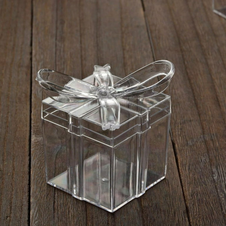 Box Clear Food Grade PET Party Favor Boxes Pre-Folded Cubes 25 units  3x3.5x3 in