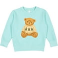 thumbnail image 2 of Inktastic Vintage Teddy Bear in Sweater with Christmas Trees Toddler Sweatshirt, 2 of 4