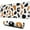 White and Orange, variant on Long Mouse Pads for Desk,Pink Leopard Pattern Desk Mats on Top Of Desks, Desk Mouse Pad Extra Large with 3mm Non-Slip Base and Stitched Edge for Gaming,Office,Work,Home 31.5"x11.8"