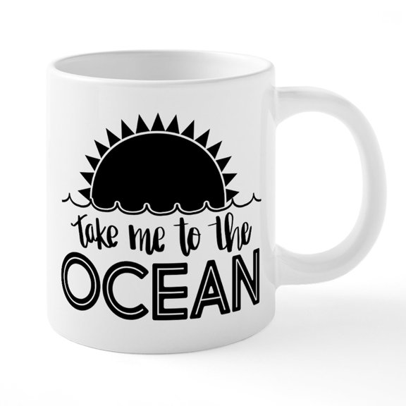 CafePress - Take Me To The Ocean - 20 Oz White Ceramic Mega Mug