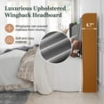 thumbnail image 5 of Amolife Queen Size Platform Bed Frame with 4-in-1 Charging Station & Storage Shelf, Upholstered Velvet Wingback Headboard, Gray, 5 of 13