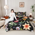 thumbnail image 4 of Castle Fairy Floral Hummingbird Queen Comforter Set,Spring Garden Bedding Comforter Set, 4 of 8