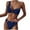 Blue, variant on TMOYZQ 2 Piece Bikini Sets for Women, One Shoulder O-Ring Bikini Top Swimsuits with Side Tie Bikini Bottom High Cut Bathing Suits Swimwear
