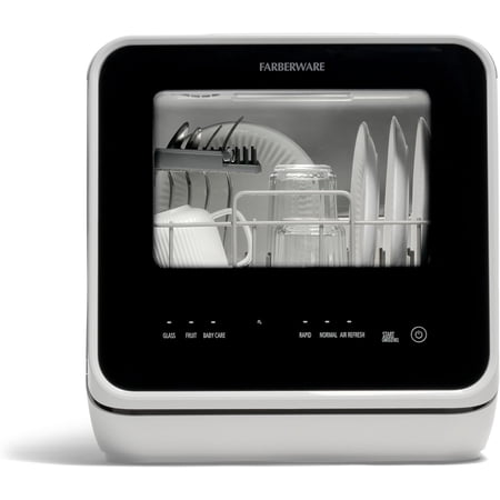 Portable Countertop Dishwasher with 5-Liter Built-in Water Tank - 5-Program System for Home, RV, and Apartment Wash Dishes, Glass, Baby Products