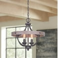thumbnail image 2 of Progress Lighting Gulliver 4-Light Semi-Flush Graphite Ceiling Light, Wood Grained Texture, 2 of 6