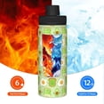 thumbnail image 5 of Honeii Avocado And Toast Print 18OZ Sports Insulated Kettle,Double-Walled Stainless Steel Water Bottle with Leak-Proof Lid, Perfect for Outdoor, Sports, and Travel, 5 of 7
