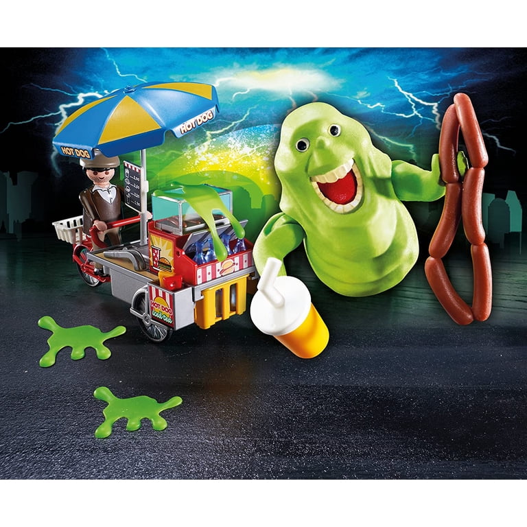 PLAYMOBIL Slimer Toy with Food Set & Hot Dog Stand - Walmart.com