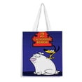 thumbnail image 1 of 2 Stupid Dogs Bolso de tela con estampado de lienzo para mujer, bolsa de compras reutilizable y estética, con cremallera interior, regalo para mujer,38*45cm., 1 of 6